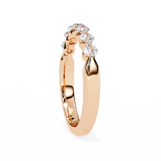 10K Rose Gold Lab Grown Diamond Stackable Band 0.52 ctw DAB-110