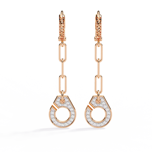 18K Rose Gold Lab Grown Diamond Drop Earrings 0.54 ctw DAE-170