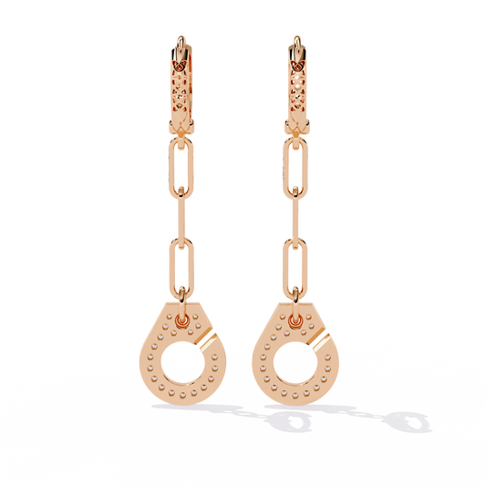 10K Rose Gold Lab Grown Diamond Drop Earrings 0.54 ctw DAE-170