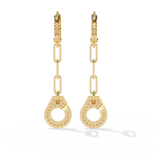 10K Yellow Gold Lab Grown Diamond Drop Earrings 0.54 ctw DAE-170