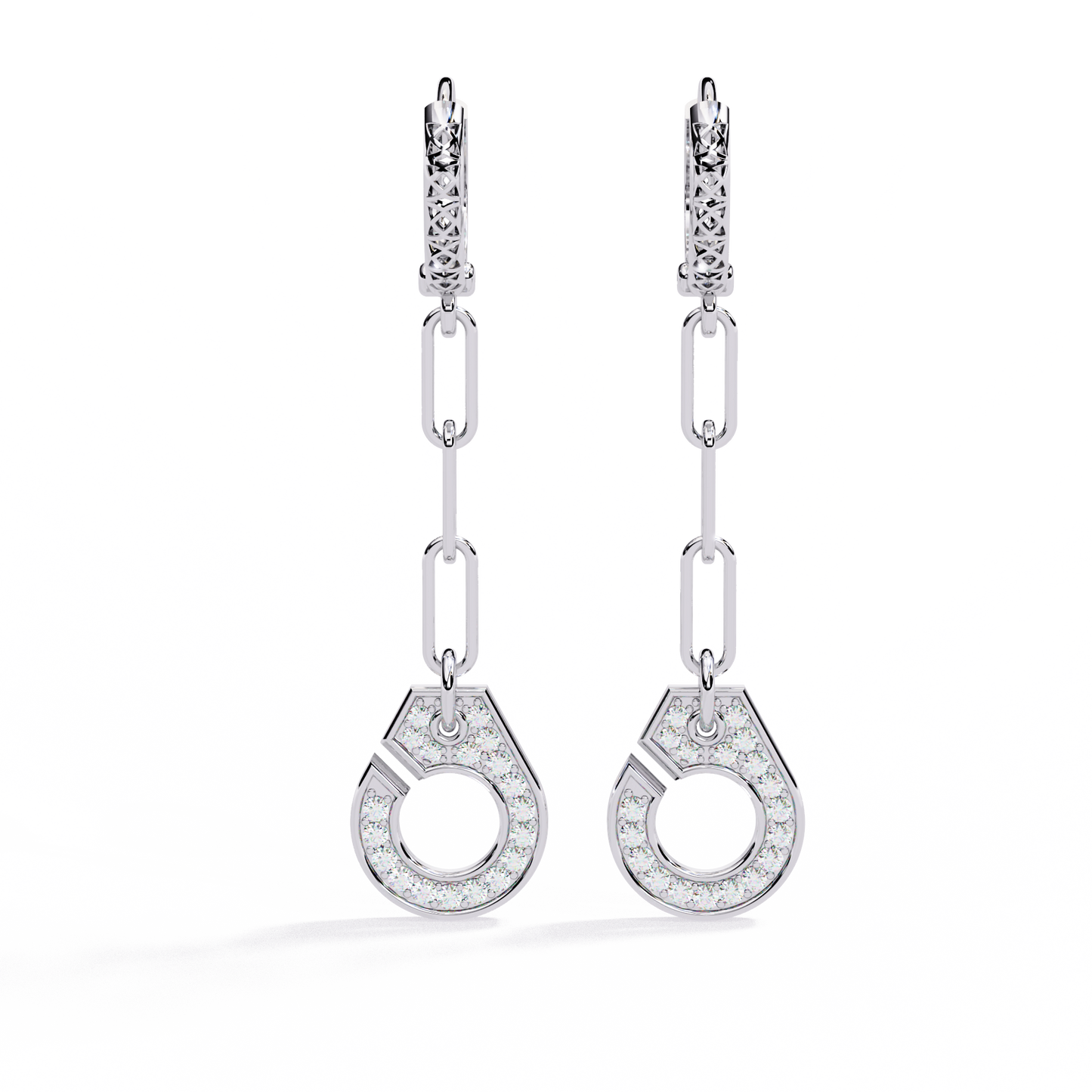 18K White Gold Lab Grown Diamond Drop Earrings 0.54 ctw DAE-170