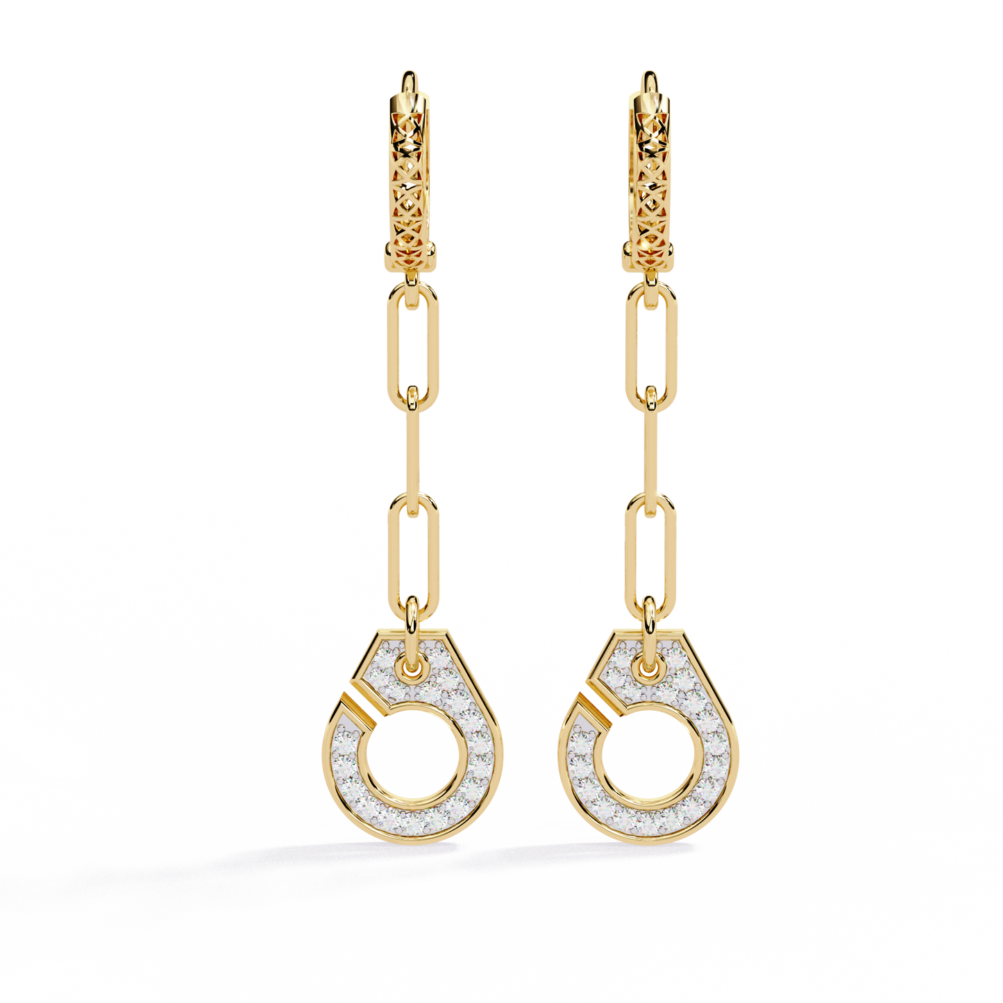 18K Yellow Gold Lab Grown Diamond Drop Earrings 0.54 ctw DAE-170