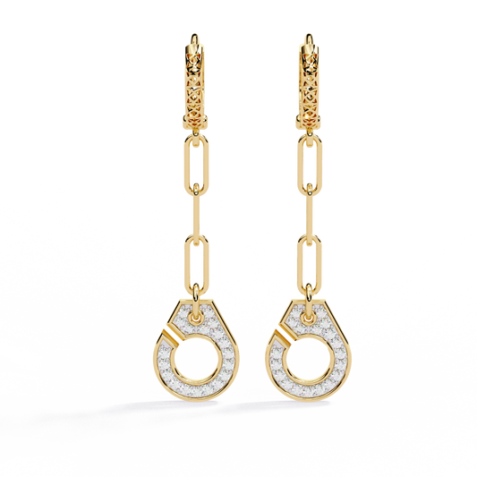 18K Yellow Gold Lab Grown Diamond Drop Earrings 0.54 ctw DAE-170