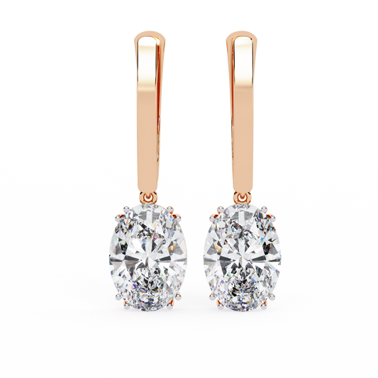 14K Rose Gold Lab Grown Diamond Drop Earrings 1.62 ctw DAE-158