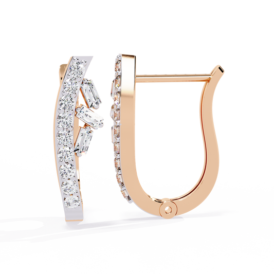 10K Rose Gold Lab Grown Diamond Hoop Earrings 0.38 ctw DAE-156