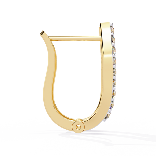 18K Yellow Gold Lab Grown Diamond Hoop Earrings 0.38 ctw DAE-156