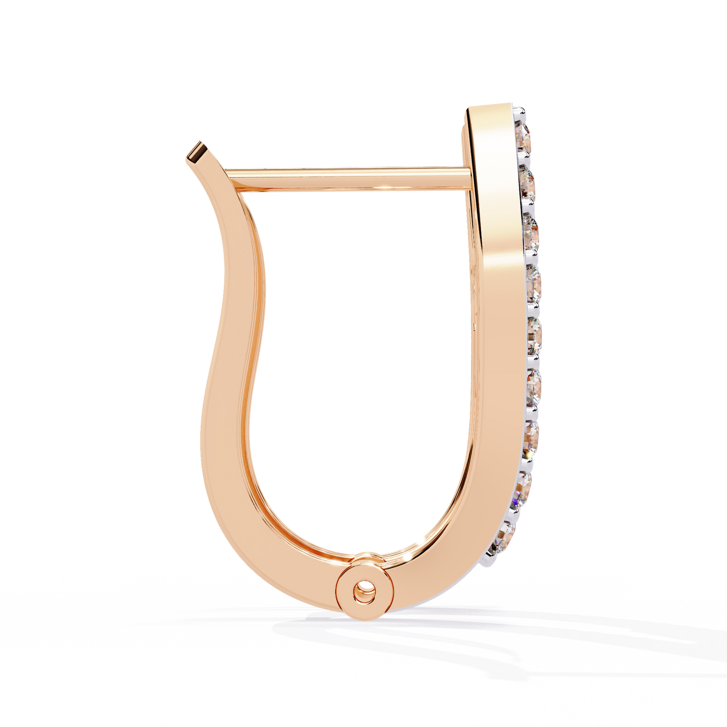 10K Rose Gold Lab Grown Diamond Hoop Earrings 0.38 ctw DAE-156