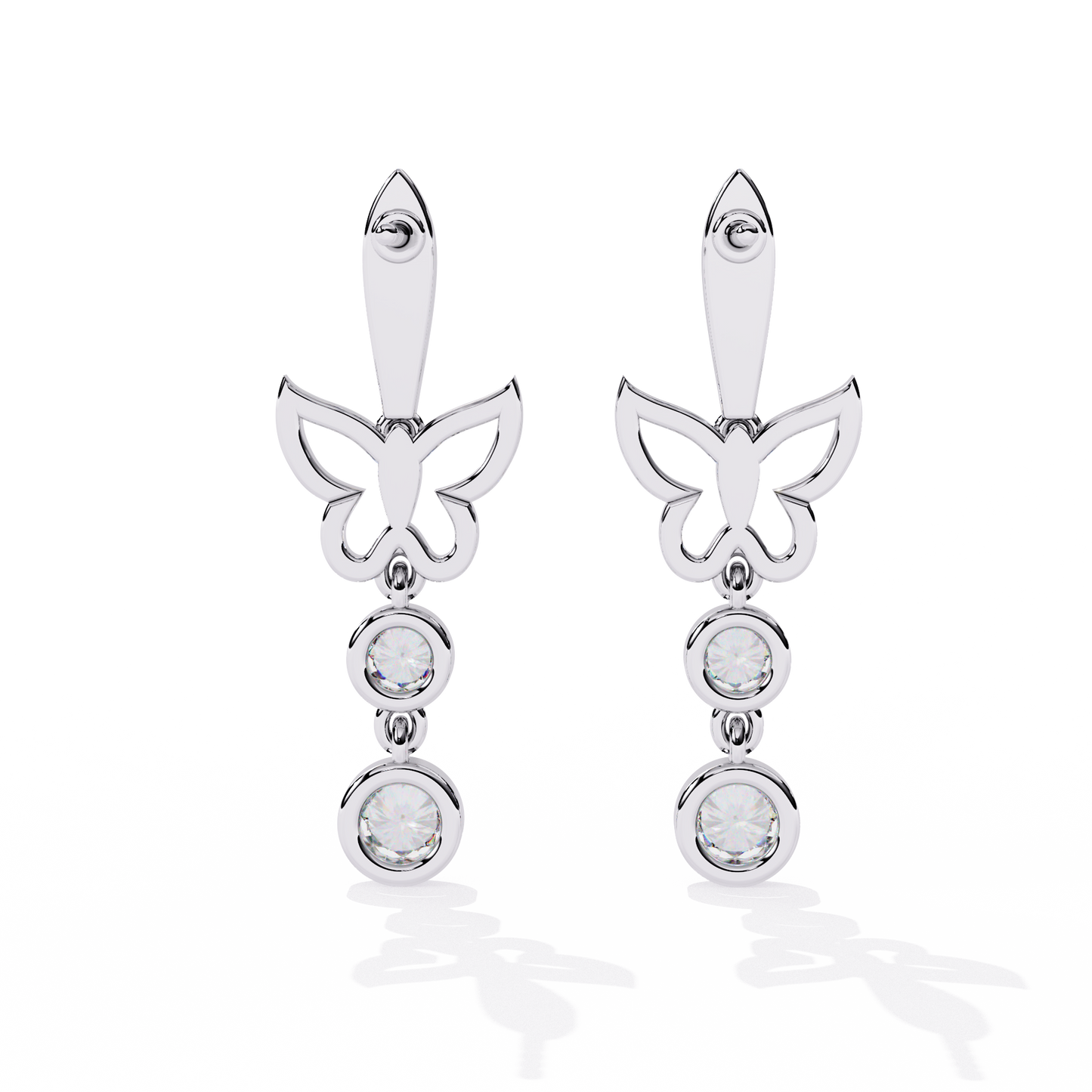 18K White Gold Lab Grown Diamond Drop Earrings 0.55 ctw DAE-167