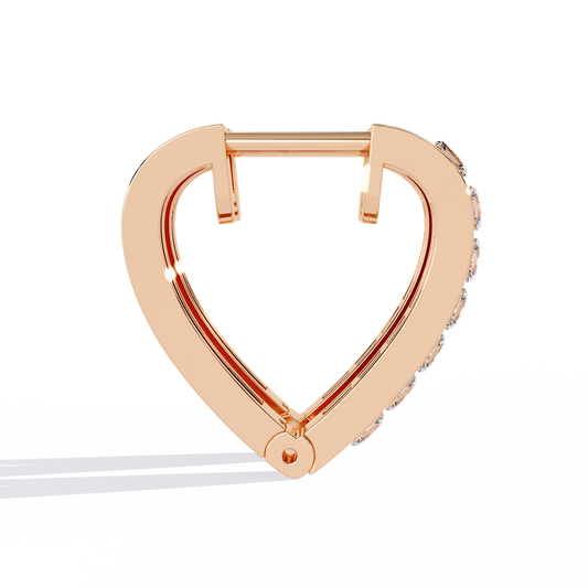 18K Rose Gold Lab Grown Diamond Hoop Earrings 0.83 ctw DAE-155