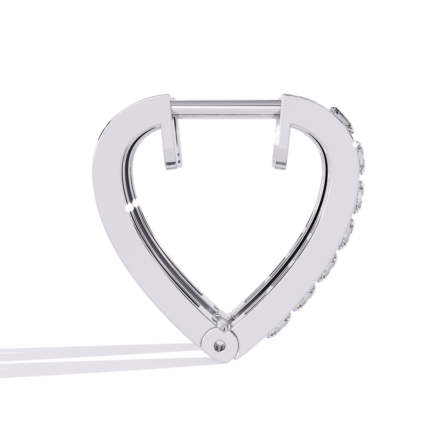 14K White Gold Lab Grown Diamond Hoop Earrings 0.83 ctw DAE-155