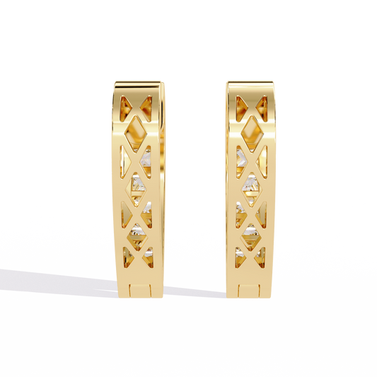 10K Yellow Gold Lab Grown Diamond Hoop Earrings 0.83 ctw DAE-155