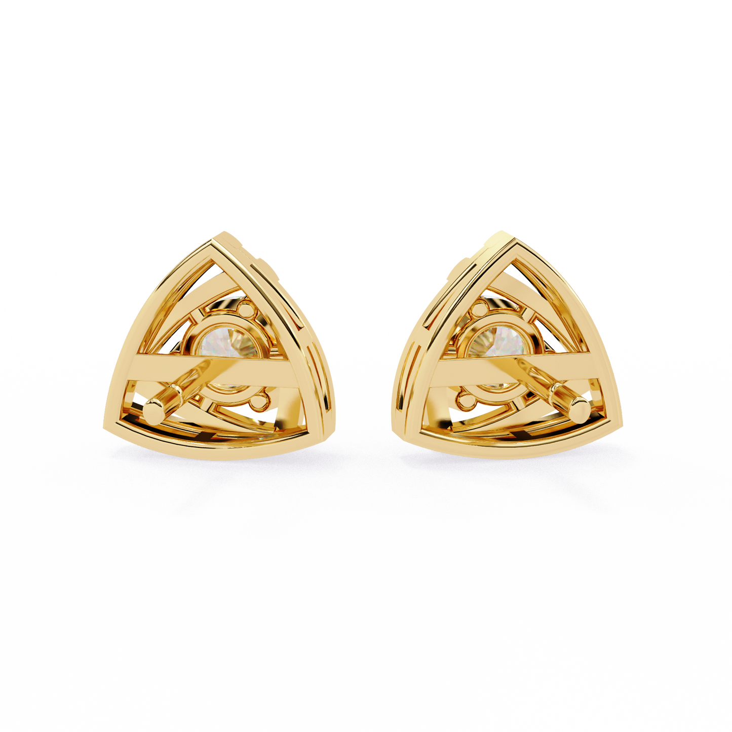 10K Yellow Gold Lab Grown Diamond Solitaire Stud Earrings 0.64 ctw DAE-137