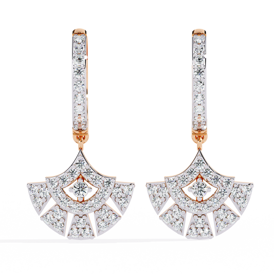 10K Rose Gold Lab Grown Diamond Drop Earrings 0.49 ctw DAE-152