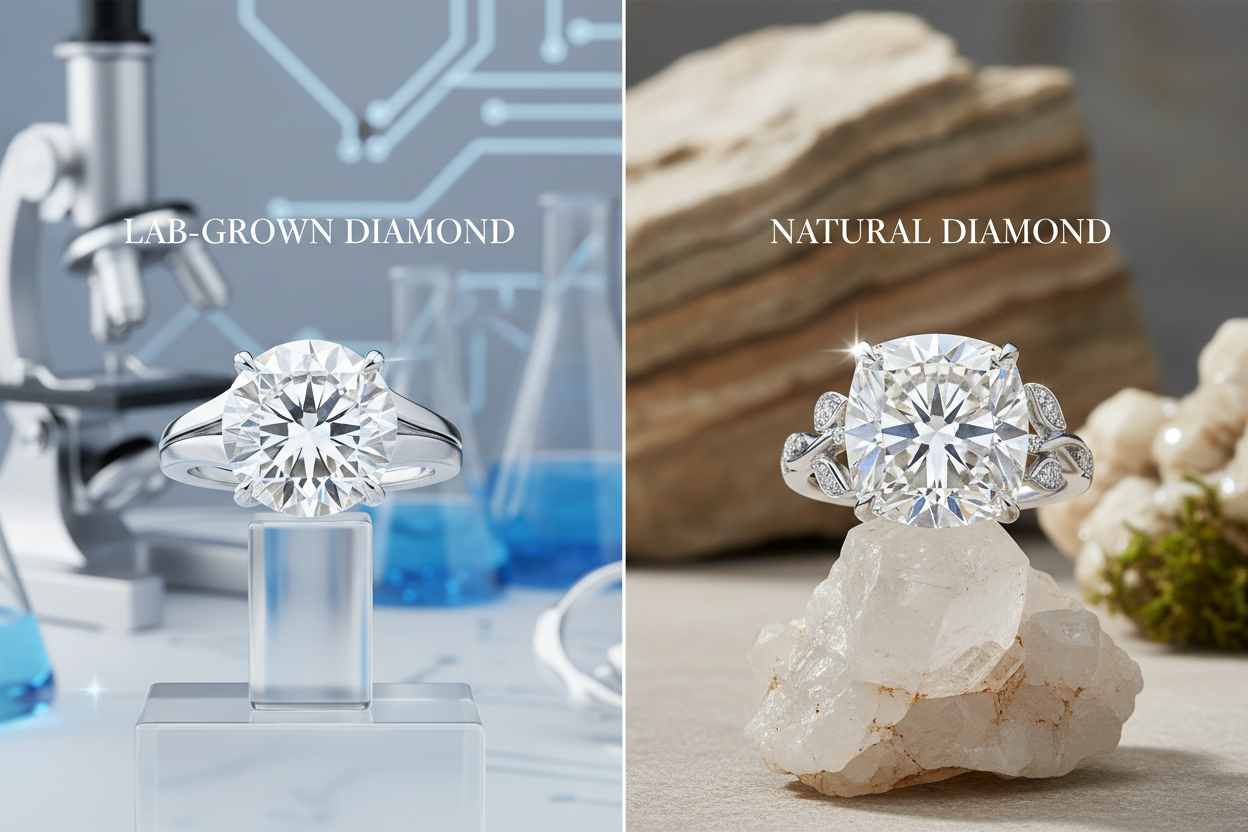 Lab Grown Diamond vs Natural Diamond – Price, Quality & Truth