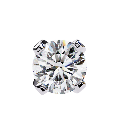 18K White Gold Lab Grown Diamond Solitaire Stud Earrings 2.50 ctw DAE-135