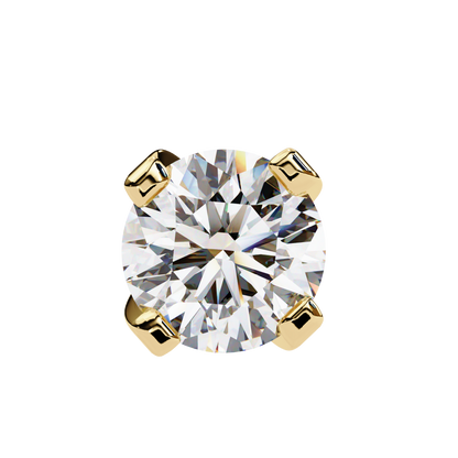 18K Yellow Gold Lab Grown Diamond Solitaire Stud Earrings 2.50 ctw DAE-135