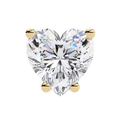 18K Yellow Gold Lab Grown Diamond Solitaire Stud Earrings 2.40 ctw DAE-136
