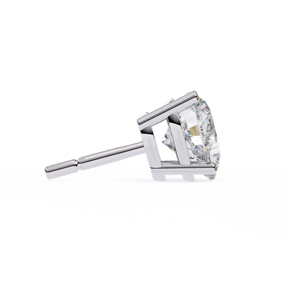 10K White Gold Lab Grown Diamond Solitaire Stud Earrings 2.40 ctw DAE-136