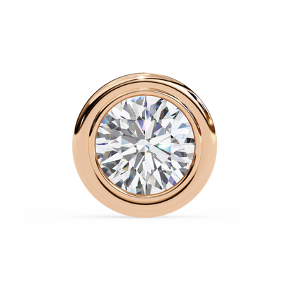 10K Rose Gold Lab Grown Diamond Solitaire Stud Earrings 2.50 ctw DAE-134