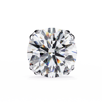 14K White Gold Lab Grown Diamond Solitaire Stud Earrings 2.50 ctw DAE-131