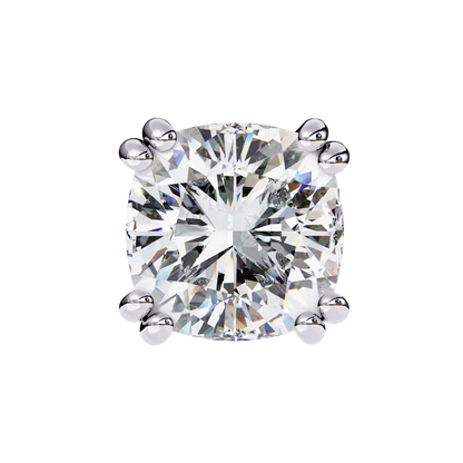 18K White Gold Lab Grown Diamond Solitaire Stud Earrings 2.20 ctw DAE-132