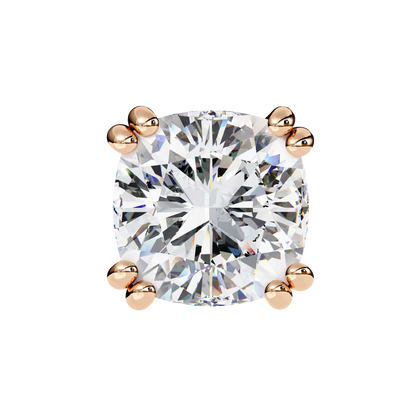 14K Rose Gold Lab Grown Diamond Solitaire Stud Earrings 2.20 ctw DAE-132