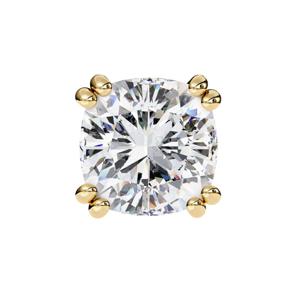 14K Yellow Gold Lab Grown Diamond Solitaire Stud Earrings 2.20 ctw DAE-132