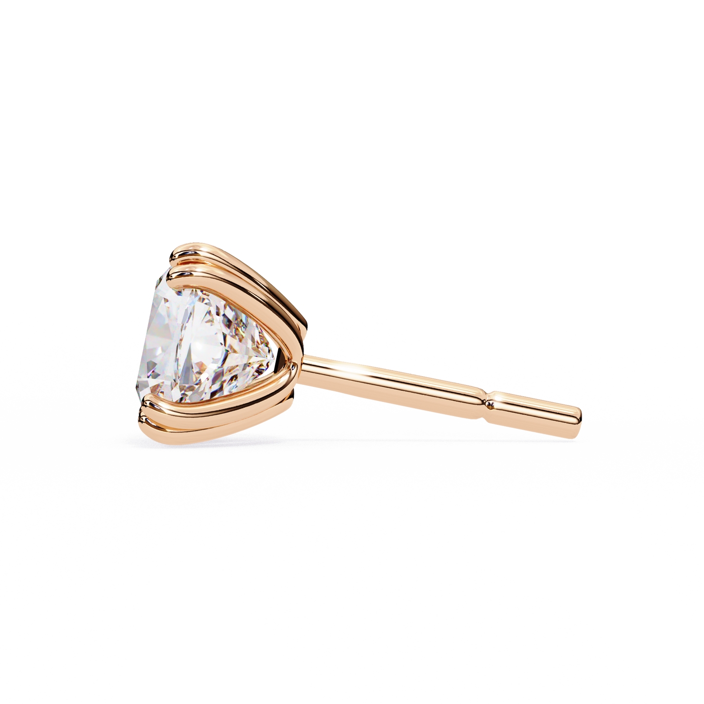 14K Rose Gold Lab Grown Diamond Solitaire Stud Earrings 2.20 ctw DAE-132