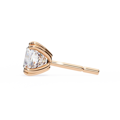 14K Rose Gold Lab Grown Diamond Solitaire Stud Earrings 2.20 ctw DAE-132