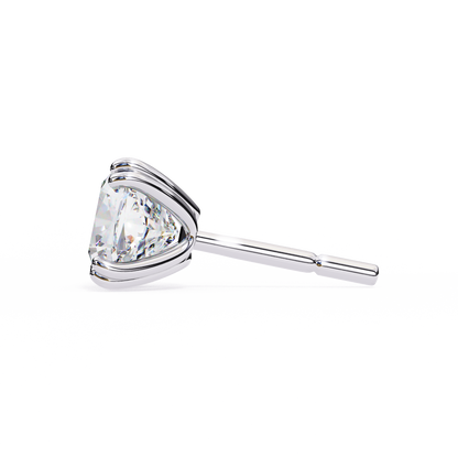 18K White Gold Lab Grown Diamond Solitaire Stud Earrings 2.20 ctw DAE-132