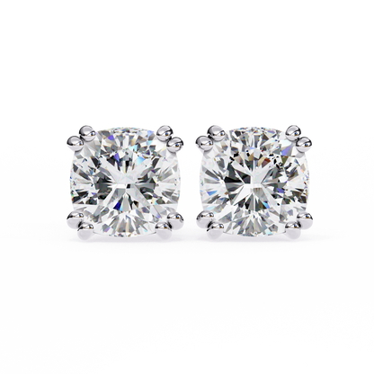 18K White Gold Lab Grown Diamond Solitaire Stud Earrings 2.20 ctw DAE-132