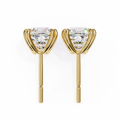 14K Yellow Gold Lab Grown Diamond Solitaire Stud Earrings 2.20 ctw DAE-132