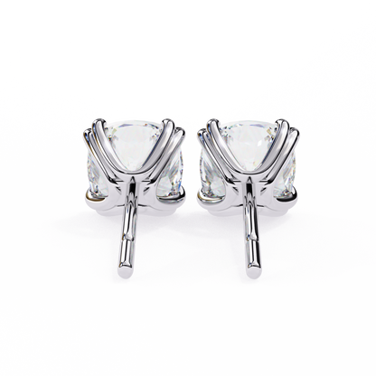 18K White Gold Lab Grown Diamond Solitaire Stud Earrings 2.20 ctw DAE-132