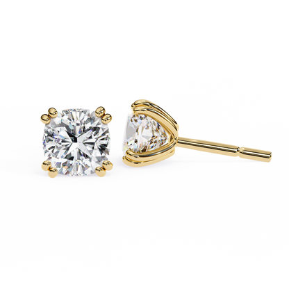 14K Yellow Gold Lab Grown Diamond Solitaire Stud Earrings 2.20 ctw DAE-132