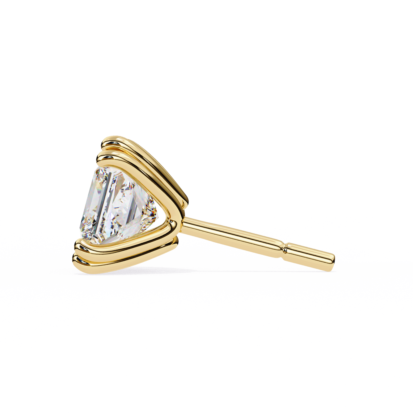 18K Yellow Gold Lab Grown Diamond Solitaire Stud Earrings 3.00 ctw DAE-130