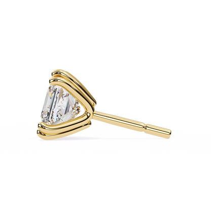 18K Yellow Gold Lab Grown Diamond Solitaire Stud Earrings 3.00 ctw DAE-130