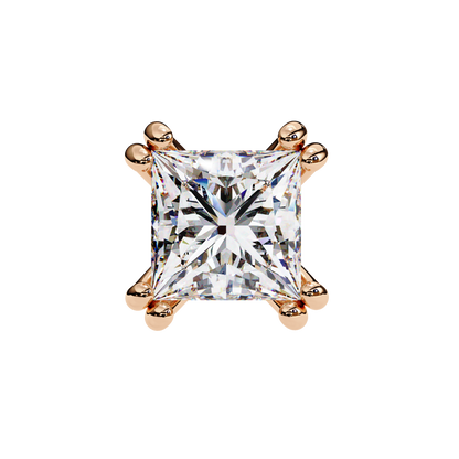10K Rose Gold Lab Grown Diamond Solitaire Stud Earrings 3.00 ctw DAE-130