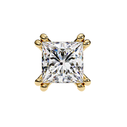 18K Yellow Gold Lab Grown Diamond Solitaire Stud Earrings 3.00 ctw DAE-130