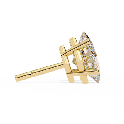 18K Yellow Gold Lab Grown Diamond Solitaire Stud Earrings 2.40 ctw DAE-124
