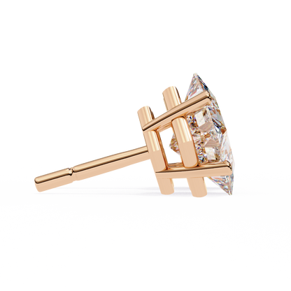 10K Rose Gold Lab Grown Diamond Solitaire Stud Earrings 2.40 ctw DAE-124