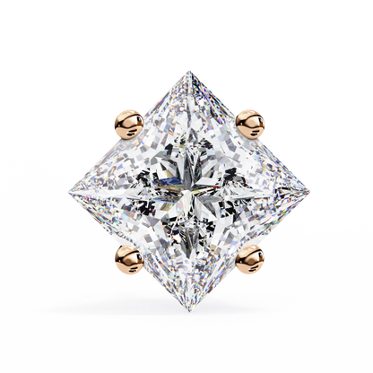 10K Rose Gold Lab Grown Diamond Solitaire Stud Earrings 2.40 ctw DAE-124