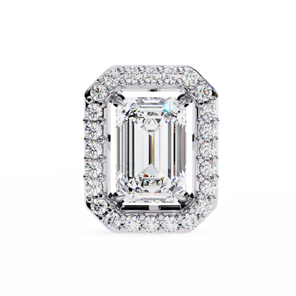 18K White Gold Lab Grown Diamond Halo Earrings 1.70 ctw DAE-147