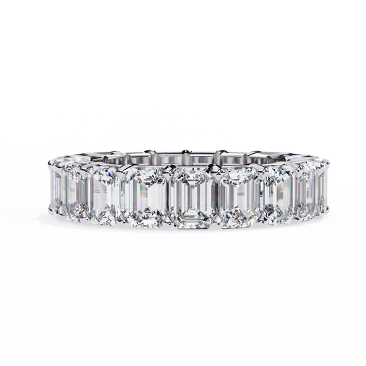 18K White Gold Lab Grown Diamond Eternity Band 4.88 ctw DAB-113