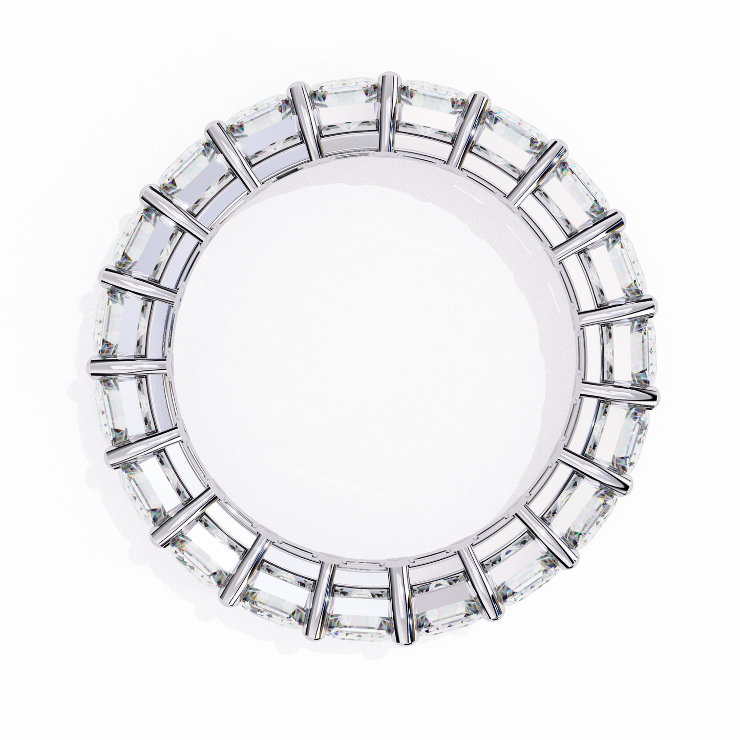 14K White Gold Lab Grown Diamond Eternity Band 4.88 ctw DAB-113