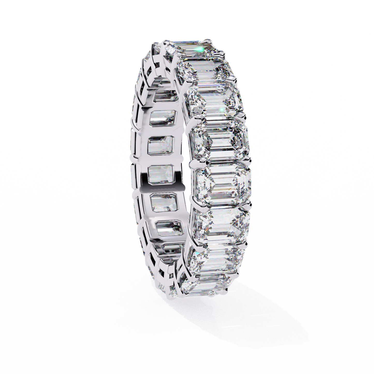 14K White Gold Lab Grown Diamond Eternity Band 4.88 ctw DAB-113