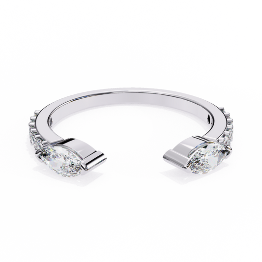 18K White Gold Lab Grown Diamond Stackable Band 0.47 ctw DAB-115