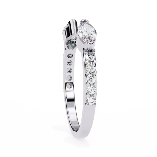 10K White Gold Lab Grown Diamond Stackable Band 0.47 ctw DAB-115