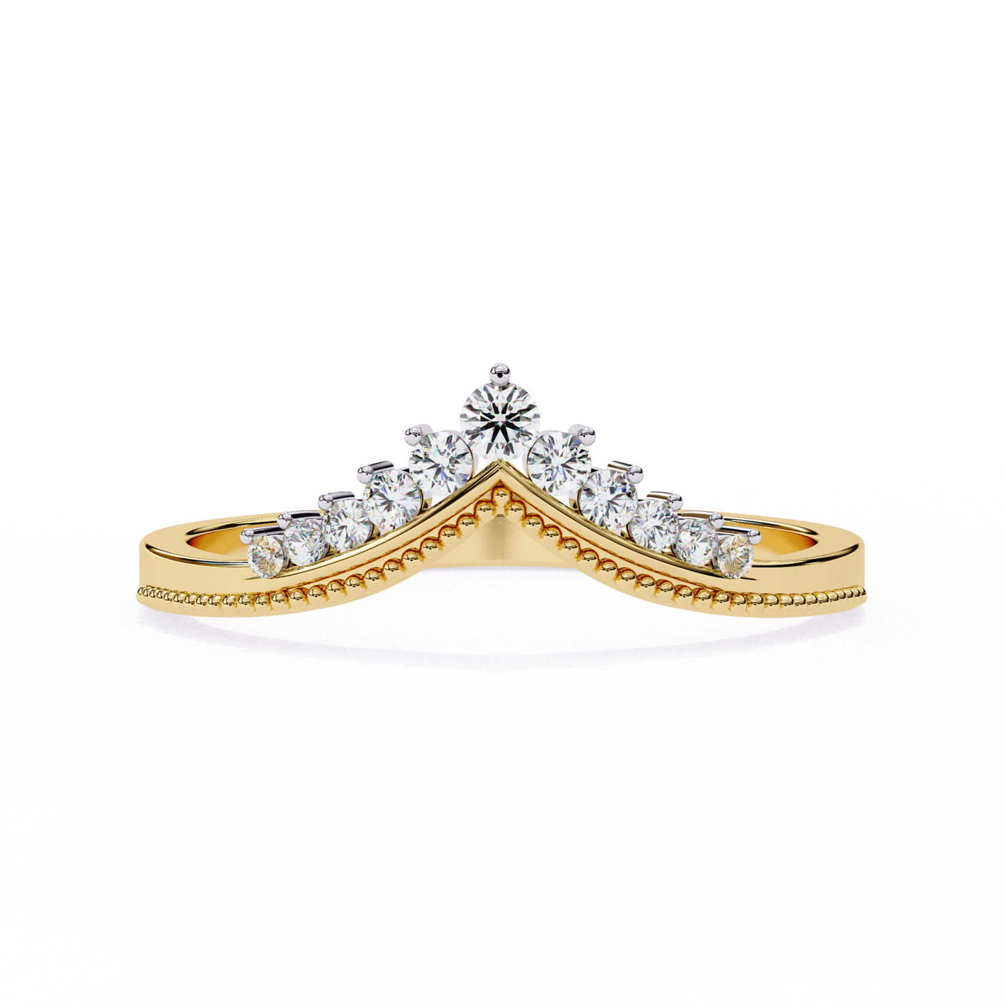 14K Yellow Gold Lab Grown Diamond Stackable Band 0.15 ctw DAB-100