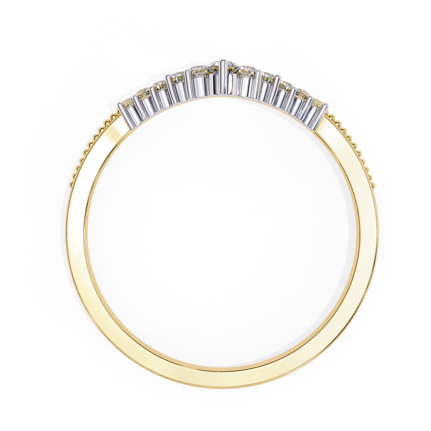 10K Yellow Gold Lab Grown Diamond Stackable Band 0.15 ctw DAB-100