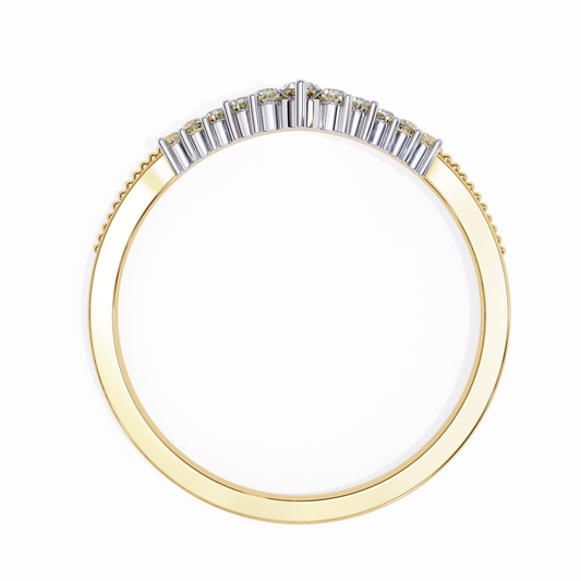 18K Yellow Gold Lab Grown Diamond Stackable Band 0.15 ctw DAB-100